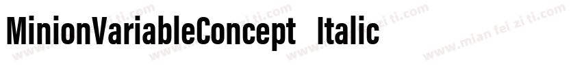 MinionVariableConcept Italic 常规斜体字体转换